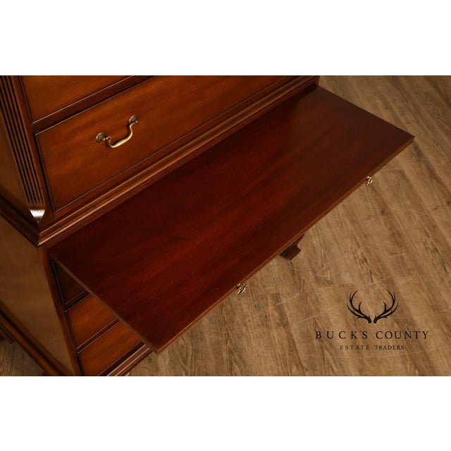 Kittinger Mahogany 10 Drawer Chippendale Style Chest-on-Chest Tall Dresser For Sale - Image 12 of 18