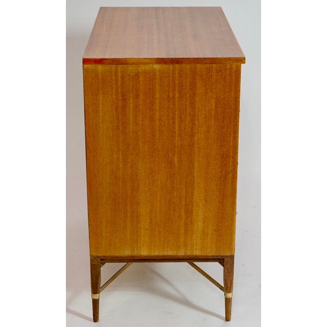 Mid-Century Modern 1960s Mid Century Modern Paul McCobb for Calvin Group Mid Century Brass X-Base Dresser Chest of Drawers Made of Mahogany For Sale - Image 3 of 11
