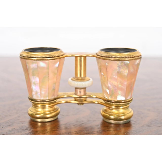 Colmont Ft Paris Mother of Pearl French Opera Glasses With Velvet Lined