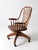 Farmhouse Vintage Oak Swivel Desk Chair For Sale - Image 3 of 12