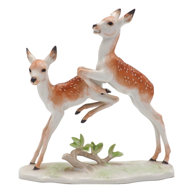 Rosenthal Porcelain Deer by H. Meisel, 1950s For Sale