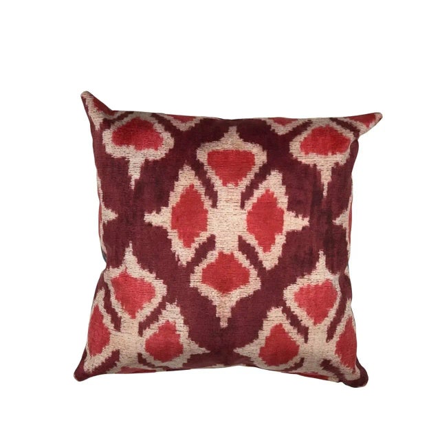 Modern Double Sided Multi Color Turkish Style Ikat Pillow For Sale - Image 3 of 3