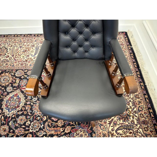 English Chesterfield Desk Chair For Sale - Image 6 of 8