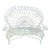 Vintage White Metal Salterini Style Peacock Settee For Sale