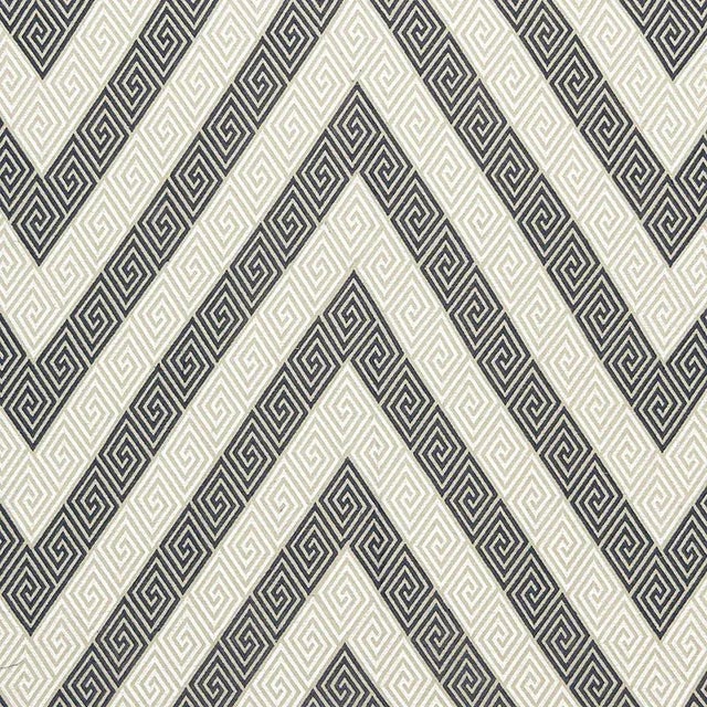 Contemporary Sample - Schumacher X Martyn Lawrence Bullard Nebaha Embroidery Fabric in Charcoal For Sale - Image 3 of 3