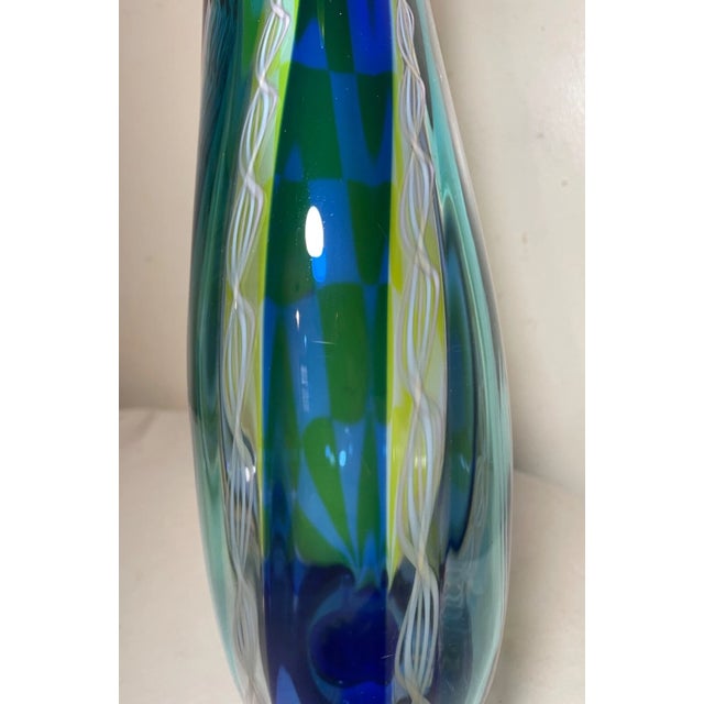 Huge Hand Blown Harry Stuart RPM Studio Centerpiece Vase Art Glass Sculpture For Sale - Image 10 of 14