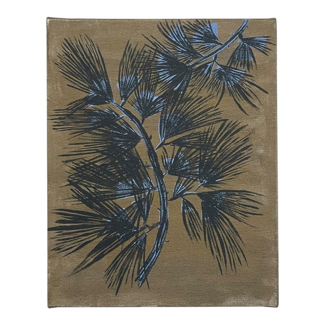 1970s Branch Botanical Painting Wall Art on Canvas. For Sale