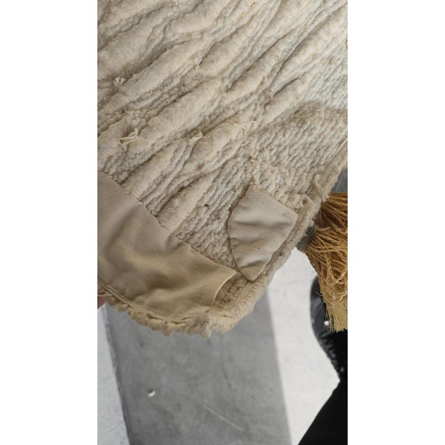 Massive 6ft 1980s Woven Fiber Art Wall Hanging For Sale - Image 9 of 9