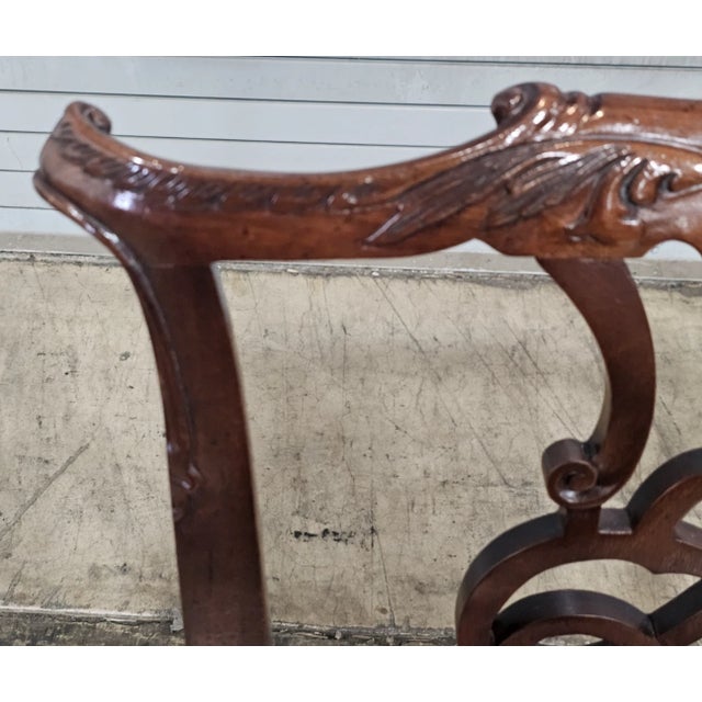 Late 20th Century Set of 8 Baker Stately Homes Mahogany Chippendale Dining Chairs Claw and Ball For Sale - Image 13 of 18