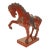 Zaccagnini Tang Horse Red Glaze Ceramic Figure Mid-Century Modern Equestrian Decor For Sale