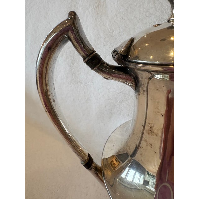 Mid 20th Century American Classical Silver Plate Tea Set - Set of 3 For Sale - Image 9 of 10