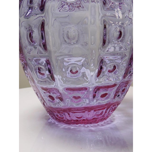 Large Textured Empoli Vase in Alexandrite Glass, 1960s For Sale - Image 10 of 14