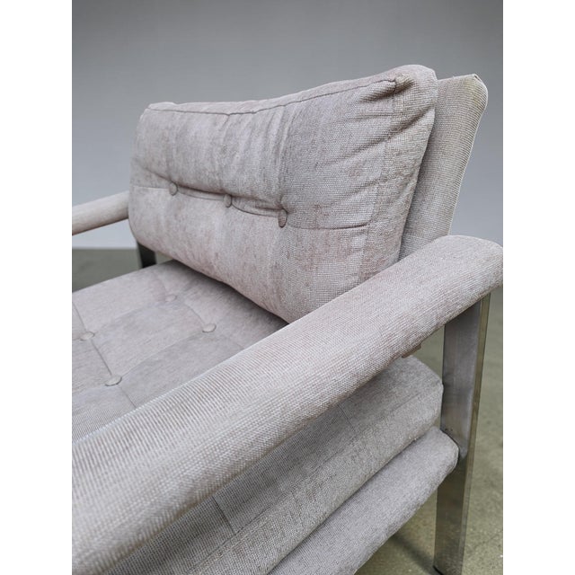 1970s Pair of Lounge Chairs Style of Milo Baughman For Sale - Image 10 of 13