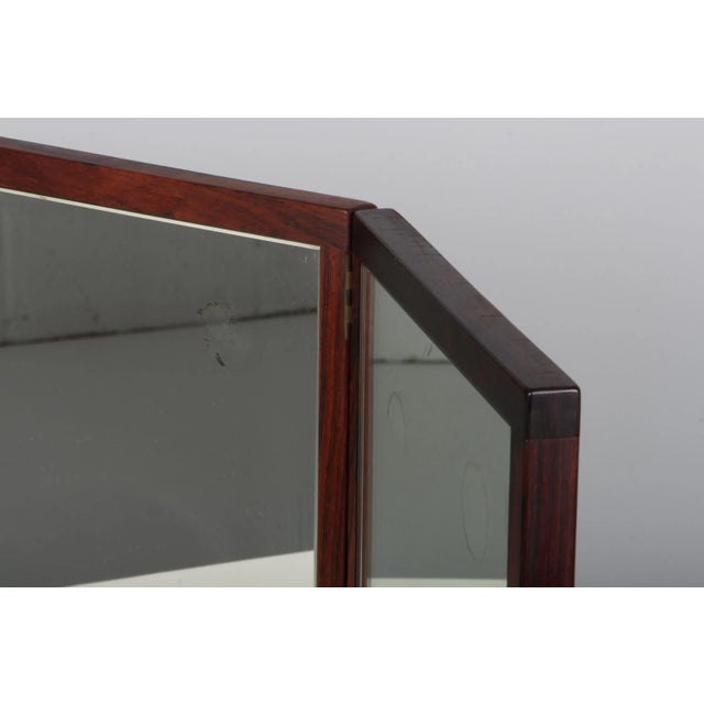 Rosewood Wall Mirror by Aksel Kjersgaard, Denmark, 1970s For Sale - Image 3 of 7