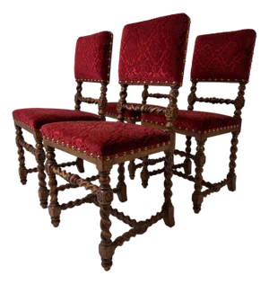 Early 20th Century Set of Four Baroque Style Dining Chairs