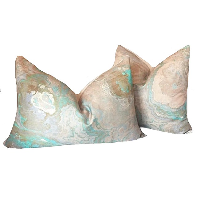 Contemporary Custom Nicolette Mayer Agate Pillow - Clay For Sale - Image 3 of 4