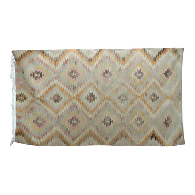 Mid 20th Century Vintage Turkish Kilim Rug-5′8″ × 10′ For Sale