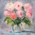 Contemporary Floral Peonies Bouquet Original Painting by Valeriya Serova For Sale