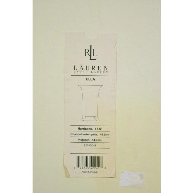 Lauren Ralph Lauren Ralph Lauren "Ella" Lauren Glass Fluted Hurricane Lamp Candle Holder Ae200/043 For Sale - Image 4 of 12