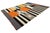 Burnt Orange Contemporary Geometric Wool Kilim Rug – Mid-Century Modern Abstract Flat-Weave For Sale - Image 8 of 12