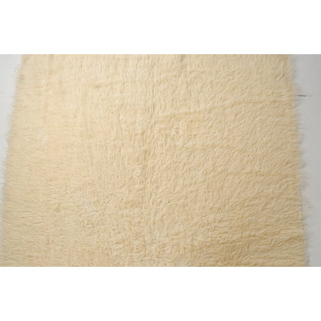 1950s Vintage Angora Wool Rug For Sale - Image 5 of 10