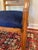 Early 20th Century Regency Revival Style Armchairs Blue Velvet Upholstery- A Pair For Sale - Image 4 of 8