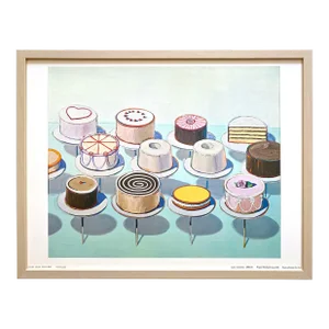 Wayne Thiebaud Vintage 1969 Framed Fine Art Lithograph Pop Art Print " Cake Counter " 1962