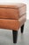 Brown Vintage Sheepskin Ottoman with Black Piping For Sale - Image 8 of 10