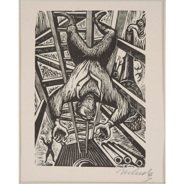 Modern "Accidente" - 1943 Linocut on Paper by Leopoldo Méndez For Sale - Image 3 of 5