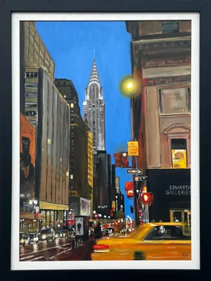 Angela Wakefield, Chrysler Building Taxi Fifth Avenue New York City by Contemporary British Artist, 2012