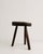 Brown Vintage Oak Three-Legged Stool, 1950s For Sale - Image 8 of 8
