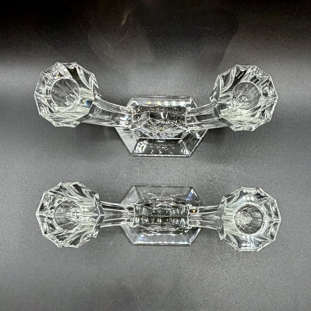 Imperial Crystal Twin-Arm Candelabra from Val Saint Lambert, Belgium, 1950s, Set of 2 For Sale - Image 14 of 18