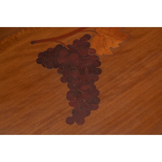 French Elmwood Centre Table with Decorative Marquetry, 1960s For Sale - Image 13 of 17
