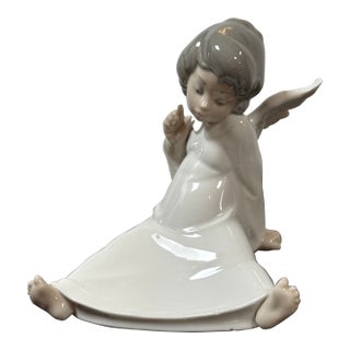 Salvador Debón for Lladró Angel Wondering Porcelain Figurine, Signed For Sale