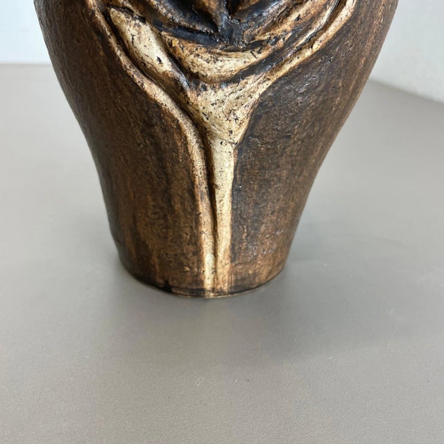 Brutalist Abstract Studio Pottery Vase from Gerhard Liebenthron, Germany, 1980s For Sale - Image 16 of 18