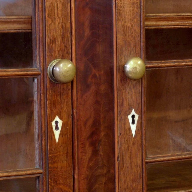 Wood Welsh Oak and Mahogany Cupboard, 1800s For Sale - Image 7 of 12