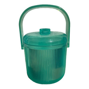 Late 20th Century Mint Green Art Deco Revival Ice Bucket