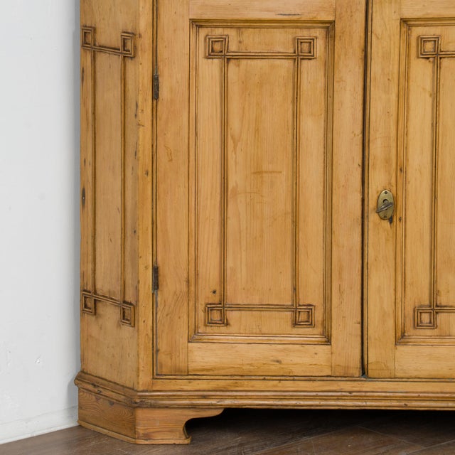19th Century Tall Danish Pine Corner Cabinet For Sale - Image 9 of 12