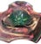 Italian Murano Glass Footed Bowl Emerald Green, Pink & Clear, Italy, Late 20th Century For Sale - Image 3 of 7