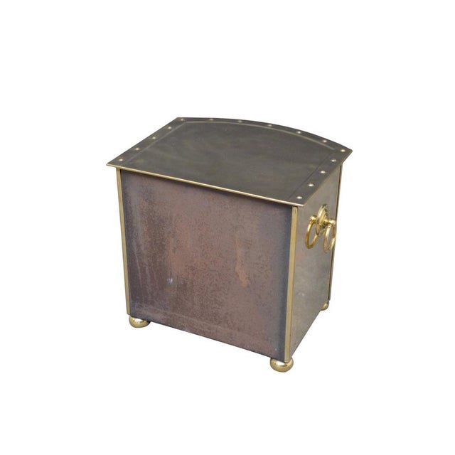 Art Deco Brass Log or Coal Bin, 1930s For Sale - Image 4 of 9