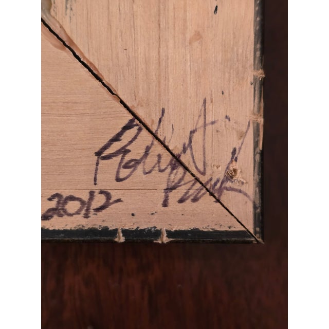 A very high quality abstract painting in soft pastel salmon pink colors. Having masterfully applied impasto brush strokes...