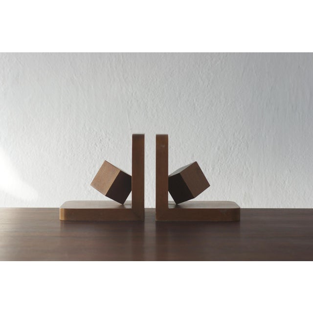 1950s Mid-Century Modern Wooden Bookends, 1950s, Set of 2 For Sale - Image 5 of 5