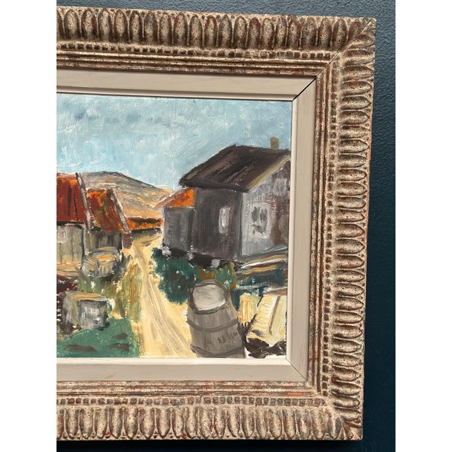 Swedish Artist, Rural Village, 1950s, Oil on Panel, Framed For Sale - Image 4 of 12