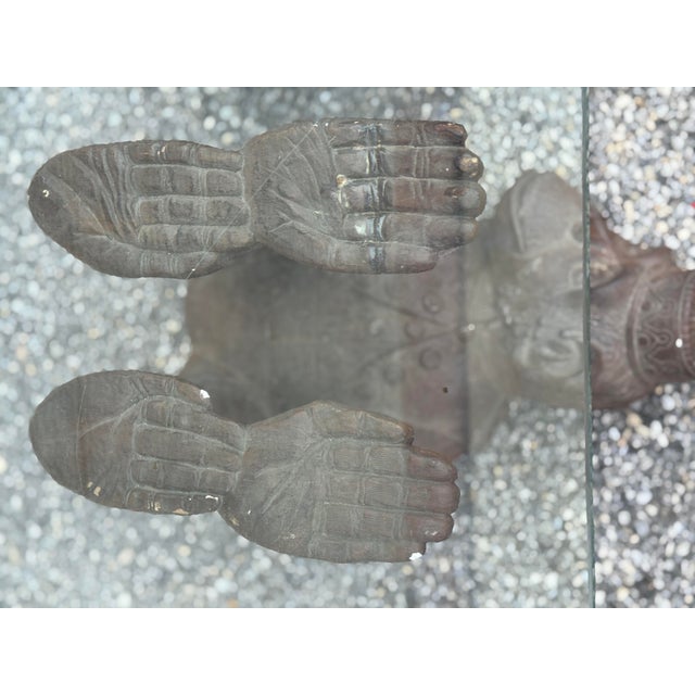 Vintage Figural Monkey Base Coffee Table With Glass Top For Sale - Image 10 of 12