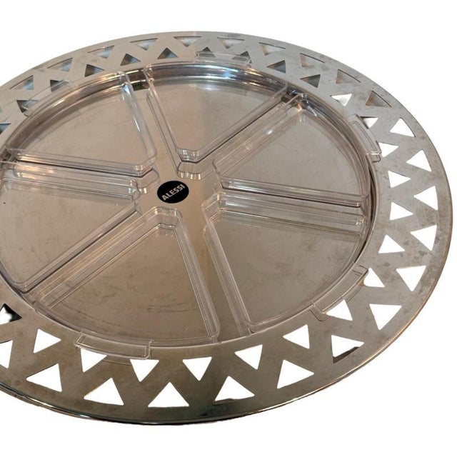 Low King Kong Lattice Serving Tray in Stainless Steel and Plastic by Stefano Giovannoni and Guido Venturini for Alessi For Sale - Image 3 of 10