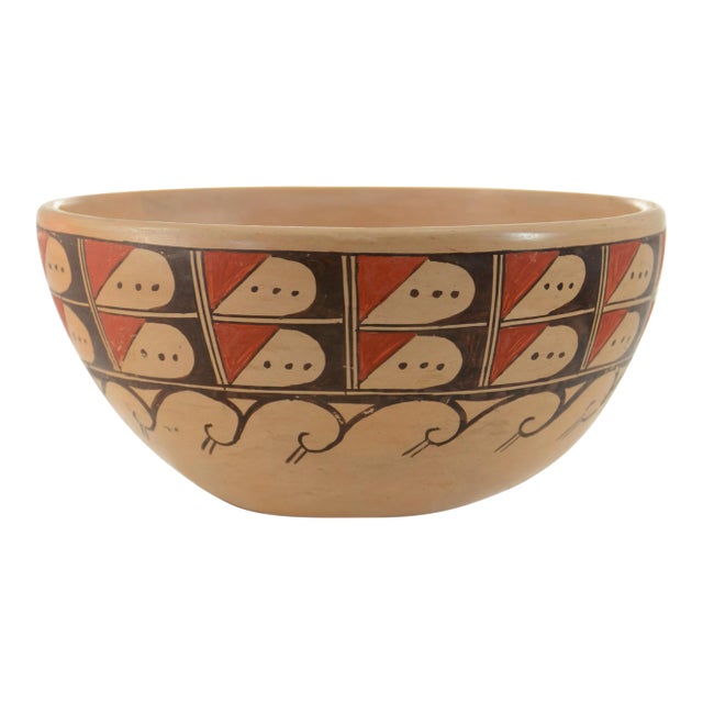 Hopi Style Wave Design Bowl For Sale