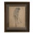 1920s Academic Charcoal Standing Woman, Signed For Sale