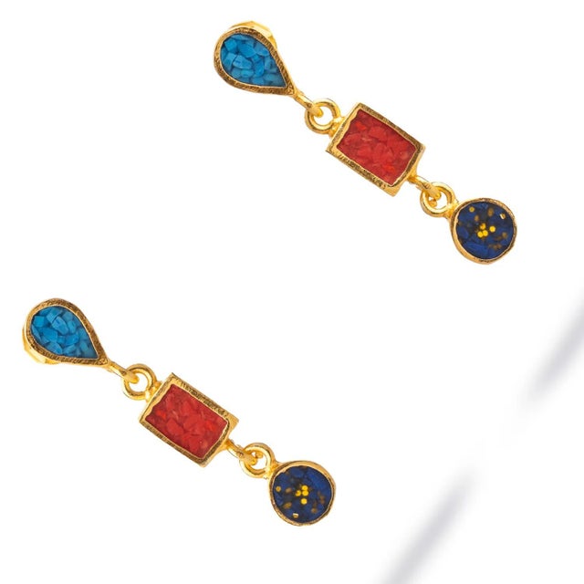 Early 21st Century Trinity Gemstone Harmony Earrings For Sale - Image 5 of 7