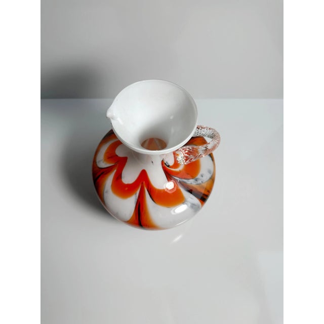 Mid-Century Modern Henkelvase Opaline Fiorentina Glass Vase by Carlo Moretti, 1970s For Sale - Image 3 of 6