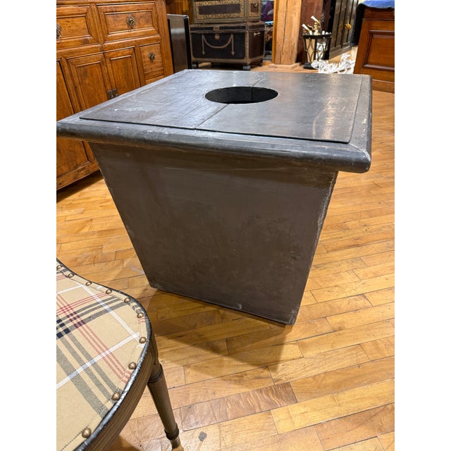 French Lead and Zinc Ram’s Head Garden Planter, Circa 1920 For Sale - Image 4 of 10